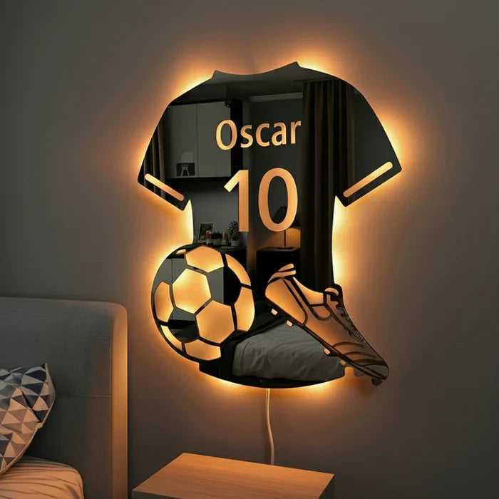 LumiCalcio | Specchio LED Personalizzato Calcio