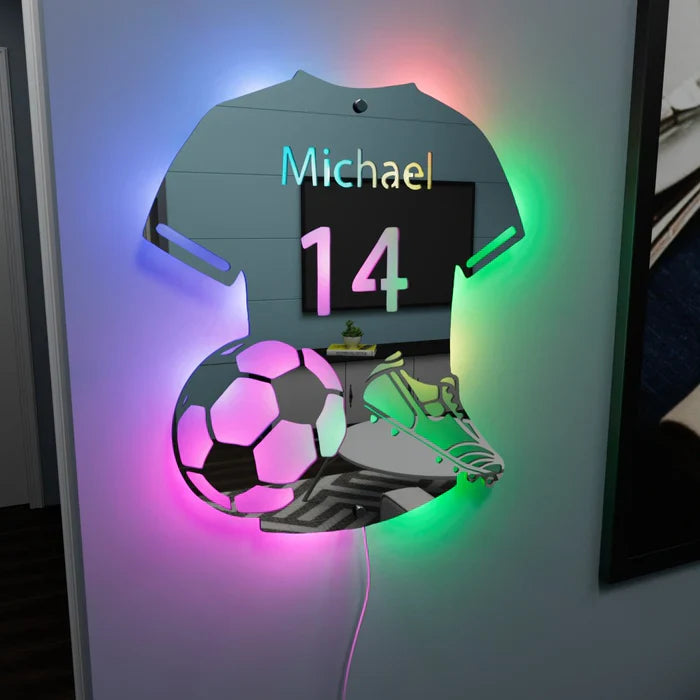 LumiCalcio | Specchio LED Personalizzato Calcio