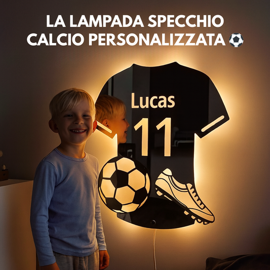 LumiCalcio | Specchio LED Personalizzato Calcio